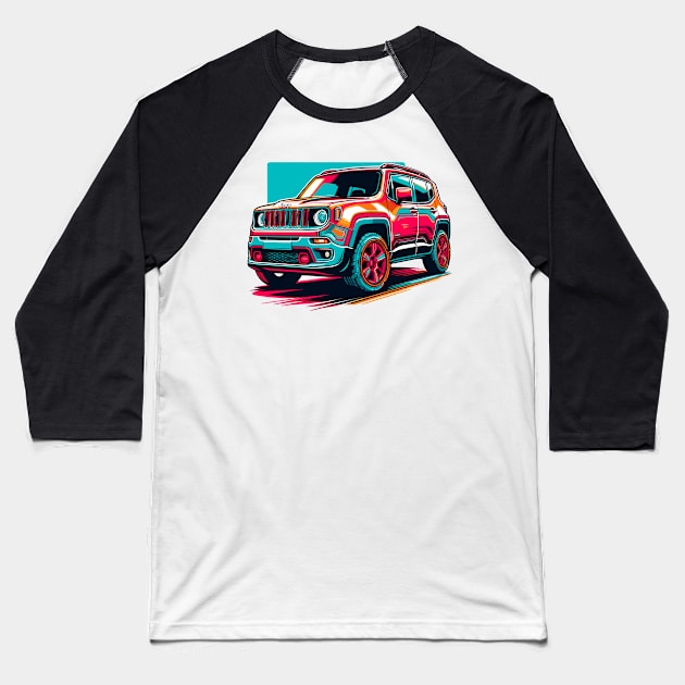 Jeep Renegade Baseball T-Shirt by Vehicles-Art